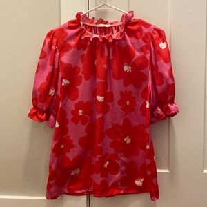 entro pink with red/white flowers top